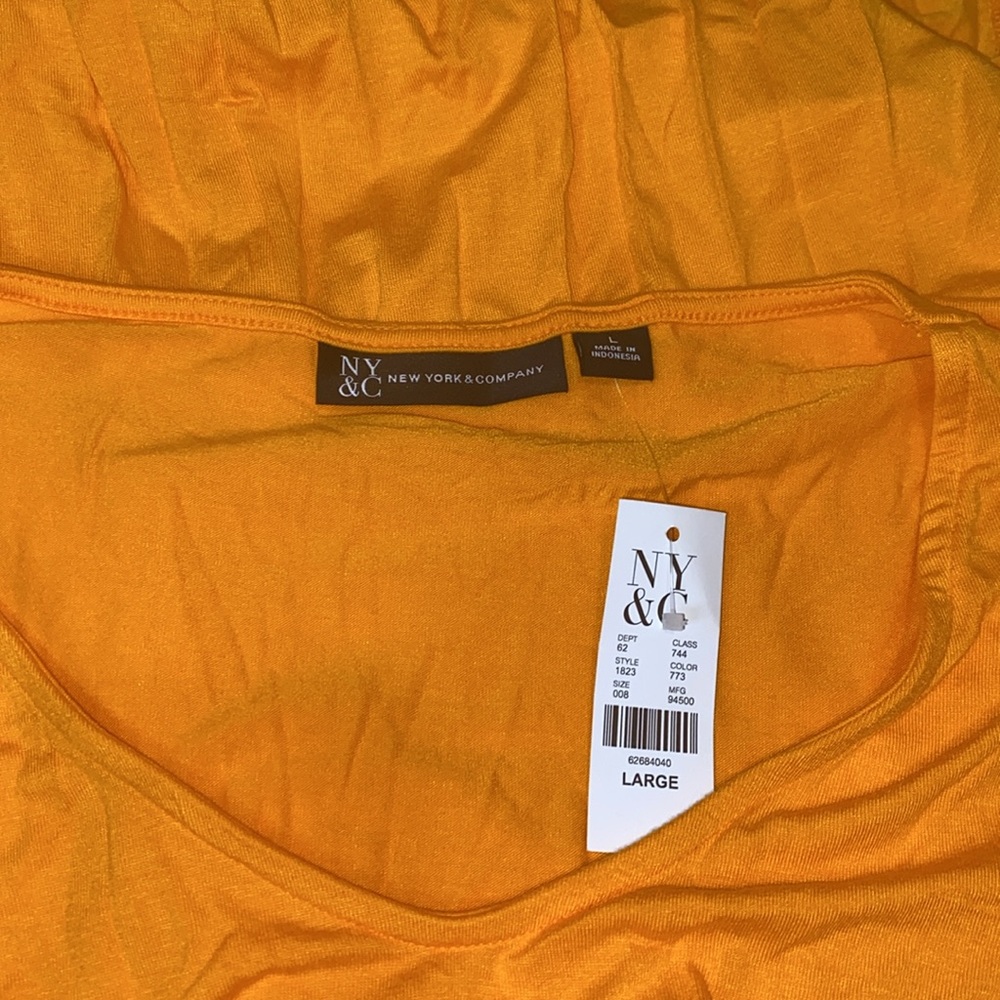 NWT Ny&c Light orange maxi dress large NY & CO - Picture 11 of 14